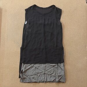 All Saints Charcoal Silk Blouse